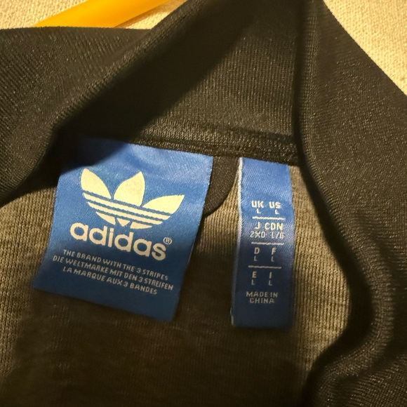 Adidas Black Jacket with White Stripes - Picture 2 of 4